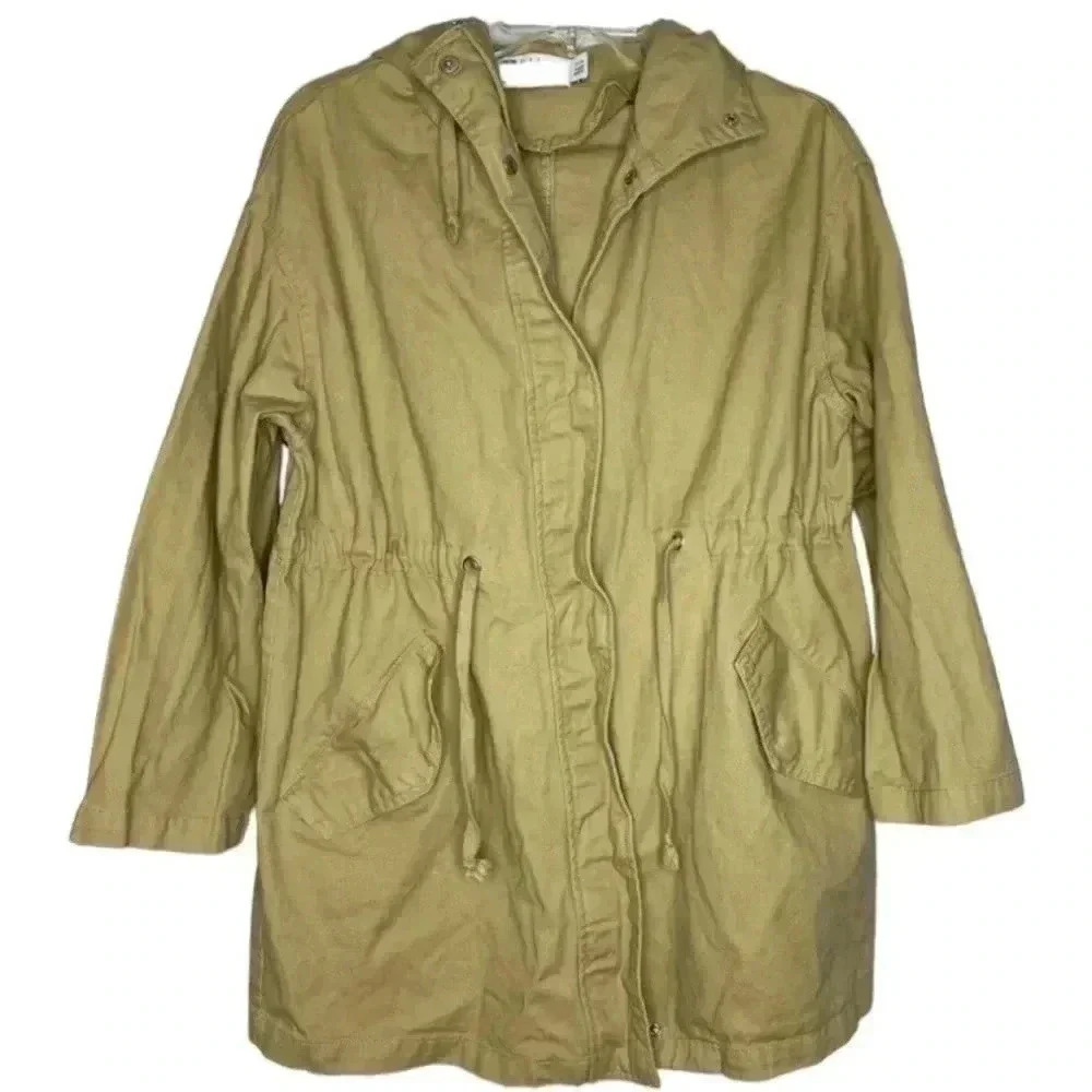 ASOS DESIGN oversized lightweight parka in stone